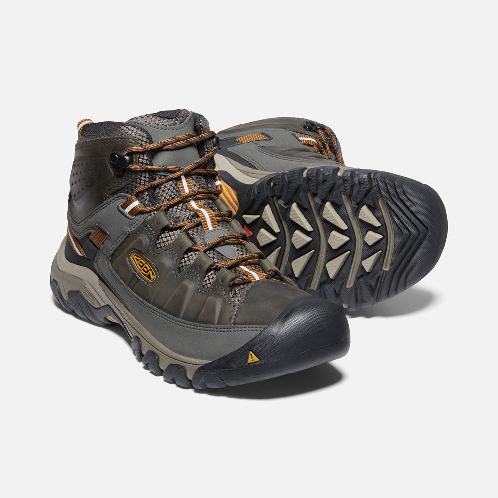 Botas de Seguridad Keen Mexico Verde Oliva/Negros - Hombre Targhee Iii Waterproof Mid - JD7150849